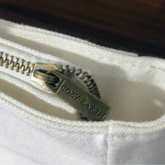 Cozy Earth Canvas & Faux Leather Reusable Tote Bag - Picture 5 of 8